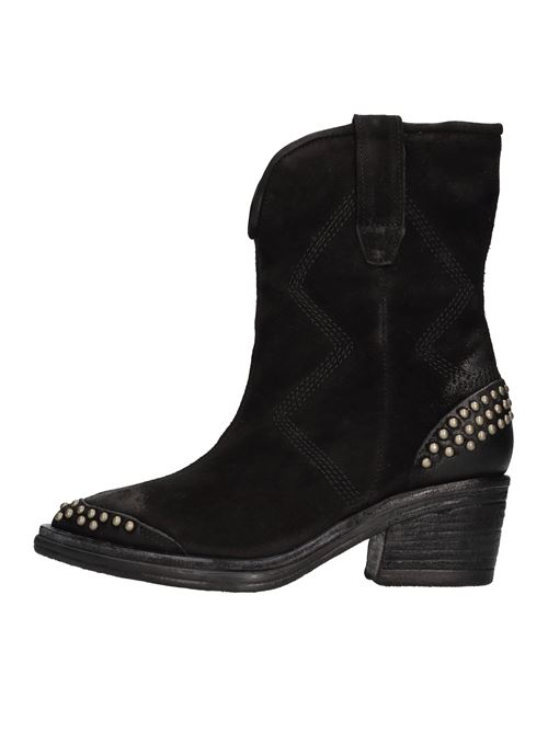 Stivaletti texani in camoscio A.S.98 | A55208NERO